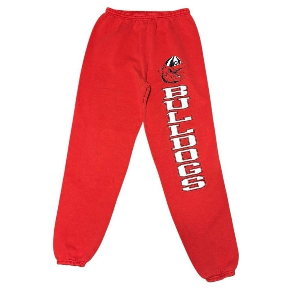Soffe Vintage Georgia Bulldogs‎ Sweatpants Red Unisex M Casual Sports